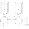 Mexen Mist H L Duo cabină de duș articulată 115 x 75 cm, transparent, crom - 8A5L-115L-075P-01-00