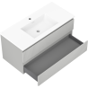 Mexen Rivel dulap baie 100 cm cu lavoar Otis, 2 sertare, cu caneluri, gri mat/alb mat - 91A20-10047-2-BFF62-W18M01