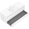 Mexen Rivel fürdőszobaszekrény 120 cm mosdóval Otis, 2 fiók, bordázott, fehér matt - 91A20-12047-2-BFF01-W18M01