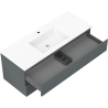 Mexen Rivel dulap de baie 120 cm cu lavoar Otis, 2 sertare, canelat, grafit mat/alb mat - 91A20-12047-2-BFF66-W18M