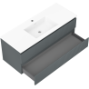 Mexen Rivel dulap de baie 120 cm cu lavoar Otis, 2 sertare, canelat, grafit mat/alb mat - 91A20-12047-2-BFF66-W18M