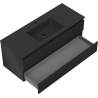 Mexen Rivel dulap baie 120 cm cu chiuvetă Otis, 2 sertare, riflat, negru mat - 91A20-12047-2-BFF71-W18M71