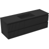 Mexen Rivel dulap pentru baie 140 cm cu lavoar Otis, 2 sertare, profilat, negru mat - 91A20-14047-2-BFF71-W18M71