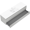 Mexen Rivel dulap de baie 160 cm cu lavoar Otis, 2 sertare, cu caneluri, gri mat/alb mat - 91A20-16047-2-BFF62-W18M0