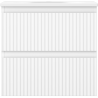 Mexen Rivel 50 cm-es fürdőszobaszekrény Vela mosdóval, 2 fiókos, bordázott, fehér matt - 91A20-05047-2-BFF01-W23M01