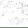 Mexen Rivel dulap baie 50 cm cu chiuvetă Vela, 2 sertare, riflat, alb mat - 91A20-05047-2-BFF01-W23M01
