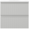 Mexen Rivel dulap baie 50 cm cu chiuvetă Vela, 2 sertare, riflat, gri mat/alb mat - 91A20-05047-2-BFF62-W23M01