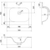 Mexen Rivel dulap pentru baie de 50 cm cu chiuvetă Vela, 2 sertare, fațetat, gri mat/alb mat - 91A20-05047-2-BFF62-W23M01