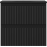 Mexen Rivel dulap baie 50 cm cu lavoar Vela, 2 sertare, canelat, negru mat - 91A20-05047-2-BFF71-W23M71