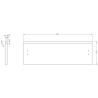 Mexen Rivel dulap baie 60 cm cu chiuvetă Vela, 2 sertare, canelat, alb mat - 91A20-06047-2-BFF01-W23M01