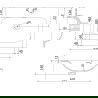 Mexen Rivel dulap baie 60 cm cu chiuvetă Vela, 2 sertare, canelat, alb mat - 91A20-06047-2-BFF01-W23M01