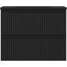 Dulap baie Mexen Rivel 60 cm cu lavoar Vela, 2 sertare, canalizat, negru mat - 91A20-06047-2-BFF71-W23M71