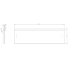 Mexen Rivel dulap baie 70 cm cu chiuvetă Vela, 2 sertare, canelată, gri mat/alb mat - 91A20-07047-2-BFF62-W23M01