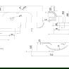 Mexen Rivel dulap baie 70 cm cu chiuvetă Vela, 2 sertare, canelată, gri mat/alb mat - 91A20-07047-2-BFF62-W23M01