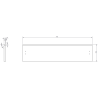 Dulap de baie Mexen Rivel 80 cm cu chiuvetă Vela, 2 sertare, canelată, alb mat - 91A20-08047-2-BFF01-W23M01