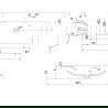 Dulap de baie Mexen Rivel 80 cm cu chiuvetă Vela, 2 sertare, canelată, alb mat - 91A20-08047-2-BFF01-W23M01