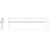 Mexen Rivel 90 cm-es fürdőszobai szekrény Vela mosdóval, 2 fiók, bordázott, fehér matt - 91A20-09047-2-BFF01-W23M01