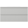 Mexen Rivel dulap baie 90 cm cu lavoar Vela, 2 sertare, canelat, gri mat/alb mat - 91A20-09047-2-BFF62-W23M01