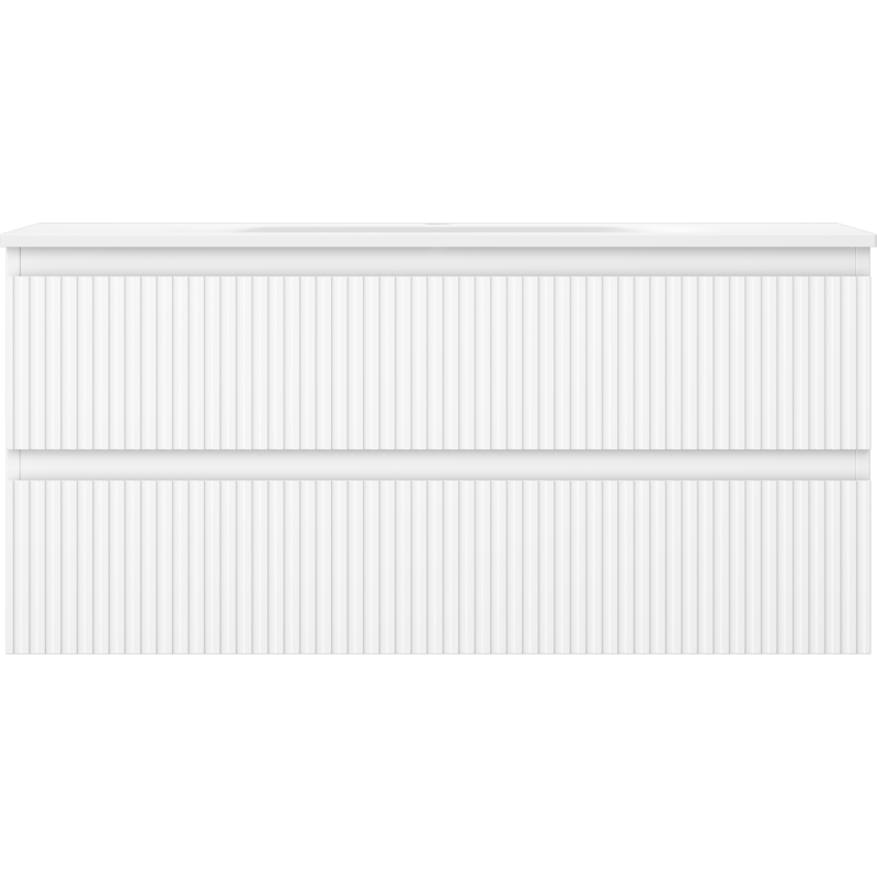 Mexen Rivel dulap baie 100 cm cu lavoar Vela, 2 sertare, striat, alb mat - 91A20-10047-2-BFF01-W23M01