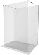 Mexen Kioto perete de duș de sine stătător 100 x 200 cm, transparent 8 mm, Aurie - 800-100-002-50-00