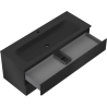 Mexen Rivel dulap baie 120 cm cu lavoar Vela, 2 sertare, cu caneluri, negru mat - 91A20-12047-2-BFF71-W23M71
