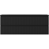 Mexen Rivel dulap baie 120 cm cu lavoar Vela, 2 sertare, cu caneluri, negru mat - 91A20-12047-2-BFF71-W23M71