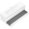 Mexen Rivel dulap de baie 140 cm cu lavoar Vela, 2 sertare, canelurat, alb mat - 91A20-14047-2-BFF01-W23M01