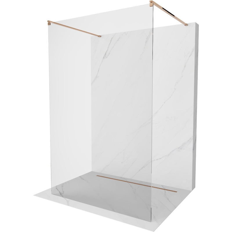 Mexen Kioto panou de duş independent 110 x 200 cm, transparent 8 mm, aur roz - 800-110-002-60-00