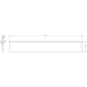 Mexen Rivel dulap baie 140 cm cu chiuvetă Vela, 2 sertare, canelată, negru mat - 91A20-14047-2-BFF71-W23M71