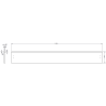 Mexen Rivel dulap baie 160 cm cu lavoar Vela, 2 sertare, canelat, alb mat - 91A20-16047-2-BFF01-W23M01