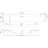 Mexen Rivel dulap baie 160 cm cu lavoar Vela, 2 sertare, canelat, alb mat - 91A20-16047-2-BFF01-W23M01