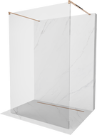 Mexen Kioto perete de duș independent 150 x 200 cm, transparent 8 mm, aur roz - 800-150-002-60-00