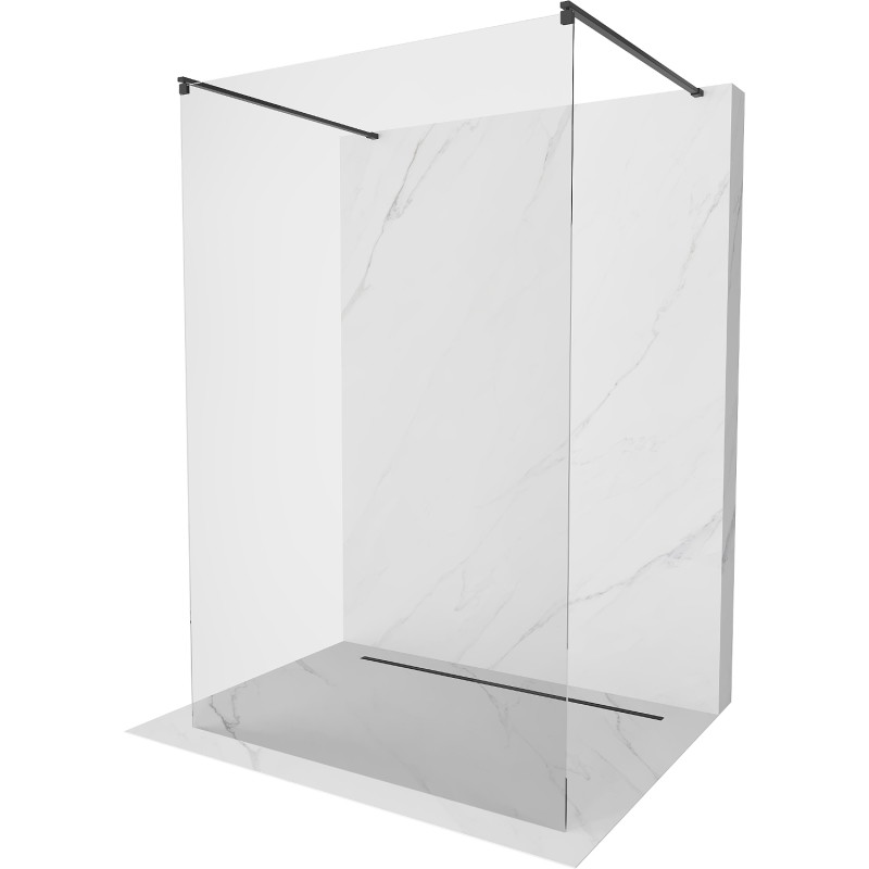 Mexen Kioto perete de duș de sine stătător 110 x 200 cm, transparent 8 mm, negru - 800-110-002-70-00