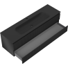 Mexen Rivel dulap de baie 160 cm cu chiuvetă Vela, 2 sertare, canelată, negru mat - 91A20-16047-2-BFF71-W23M71
