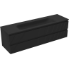 Mexen Rivel dulap de baie 160 cm cu chiuvetă Vela, 2 sertare, canelată, negru mat - 91A20-16047-2-BFF71-W23M71