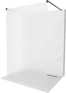 Mexen Kioto perete de duș independent 100 x 200 cm, sticlă mată 8 mm, negru - 800-100-002-70-30