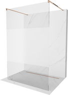 Mexen Kioto perete de duș de sine stătător 110 x 200 cm, transparent/Înghețat 8 mm, Roz-auriu - 800-110-002-60-35