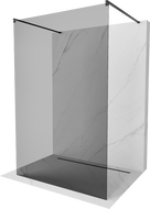 Mexen Kioto szabadonálló zuhanyfal 100 x 200 cm, Sötétszürke, Fekete - 800-100-002-70-40