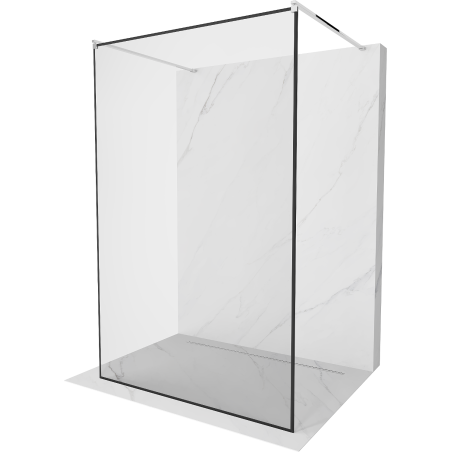 Mexen Kioto perete de duș de sine stătător 100 x 200 cm, transparent/Model negru 8 mm, Crom - 800-100-002-01-70
