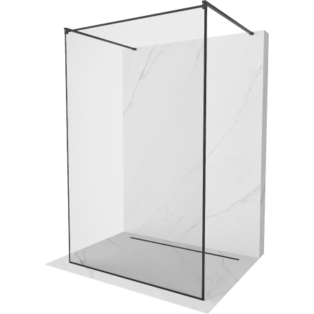 Mexen Kioto perete de duș de sine stătător 100 x 200 cm, transparent/Model negru 8 mm, Neagră - 800-100-002-70-70