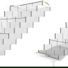 Mexen Kioto perete de duș independent 120 x 200 cm, grilaj negru 8 mm, auriu - 800-120-002-50-77