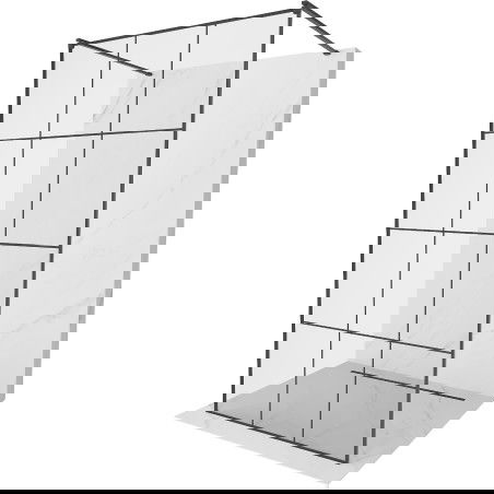 Mexen Kioto panou de duș independent 120 x 200 cm, grilaj negru 8 mm, negru - 800-120-002-70-77