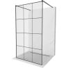 Mexen Kioto szabadon álló zuhanyfal 120 x 200 cm, fekete rács 8 mm, fekete - 800-120-002-70-77
