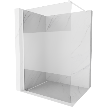Mexen Kioto zuhanyfal Walk-in 90 x 200 cm, átlátszó/frost 8 mm, fehér - 800-090-101-20-35