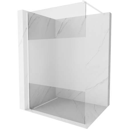 Mexen Kioto Walk-in zuhanyfal 110 x 200 cm, átlátszó/matt 8 mm, fehér - 800-110-101-20-35