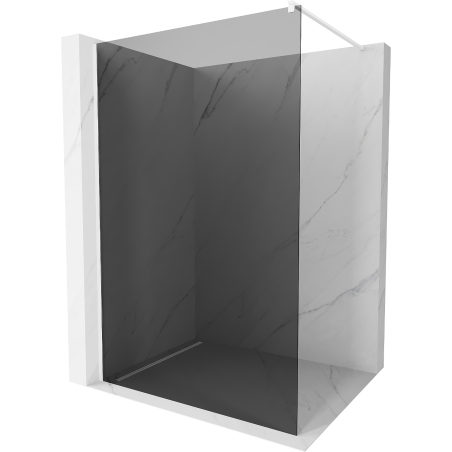 Mexen Kioto perete de duș Walk-in 90 x 200 cm, grafit 8 mm, alb - 800-090-101-20-40