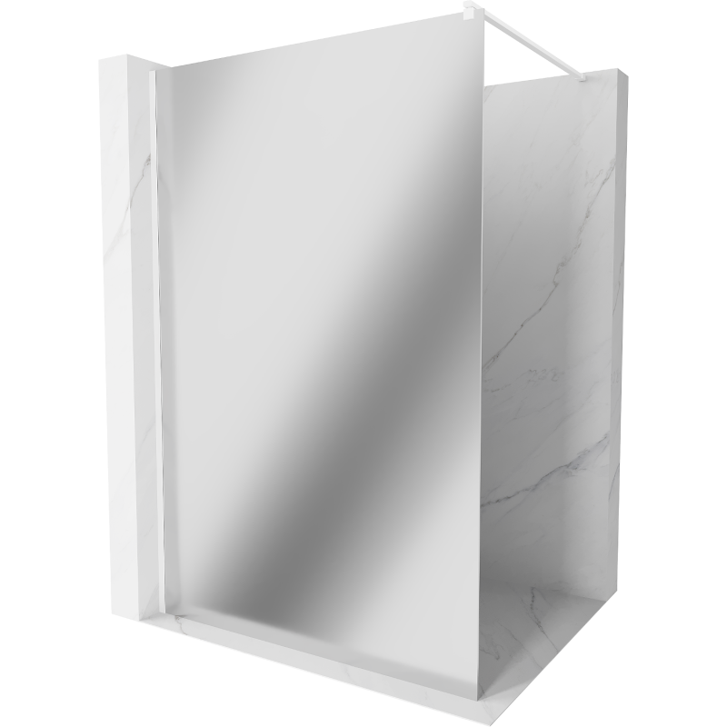 Mexen Kioto panou de duș Walk-in 90 x 200 cm, oglindă 8 mm, alb - 800-090-101-20-50