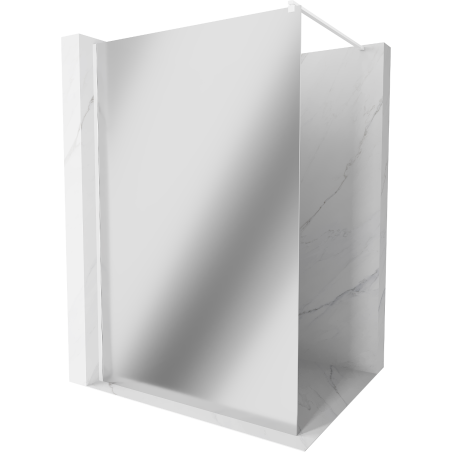 Mexen Kioto Walk-in zuhanyfal 100 x 200 cm, tükör 8 mm, fehér - 800-10-101-20-50