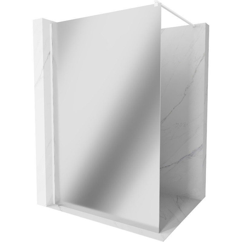 Mexen Kioto perete de duș Walk-in 120 x 200 cm, oglindă 8 mm, alb - 800-120-101-20-50