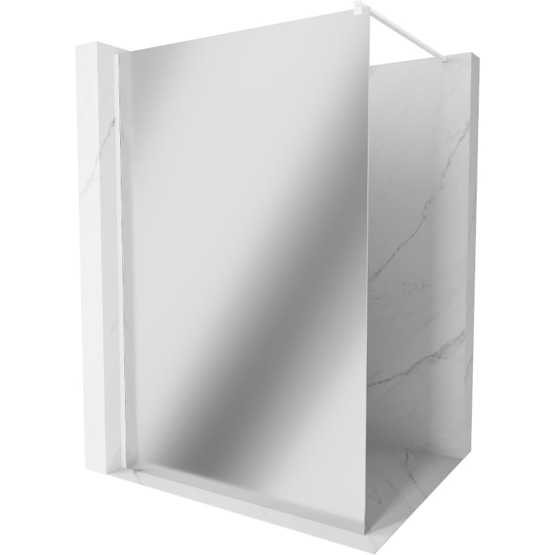 Mexen Kioto perete de duș Walk-in 120 x 200 cm, oglinzi 8 mm, alb - 800-120-101-20-50